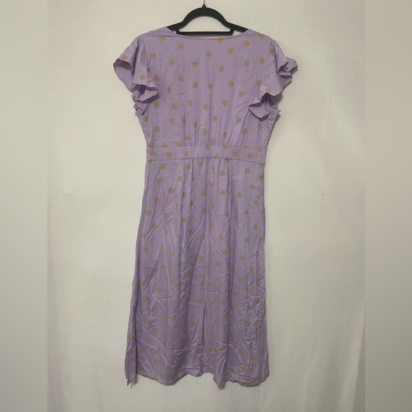 Revolve X L Space LIKE NEW pastel purple polka dot Jordan midi dress size M - Picture 4 of 7